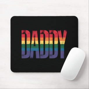 Tapis De Souris Mois de la fierté gay papa Fête des pères LGBTQ Ar