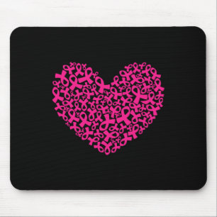 Tapis De Souris Mois de la sensibilisation au cancer Ruban Coeur F