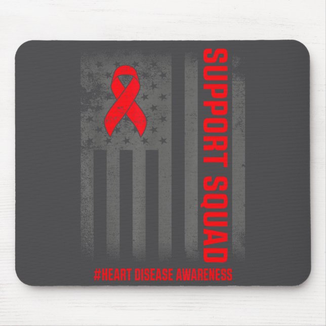 Tapis De Souris Mois de la sensibilisation aux maladies cardiaques (Devant)