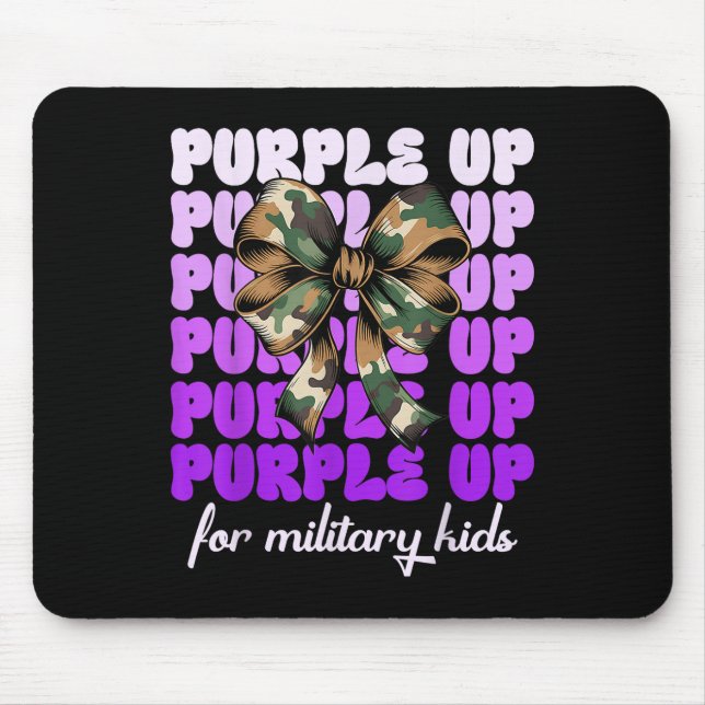 Tapis De Souris Mois De L'Enfant Militaire Purple Pour Mil (Devant)