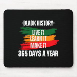 Tapis De Souris Mois de l'histoire des Noirs 2023 Vivez-le Apprene