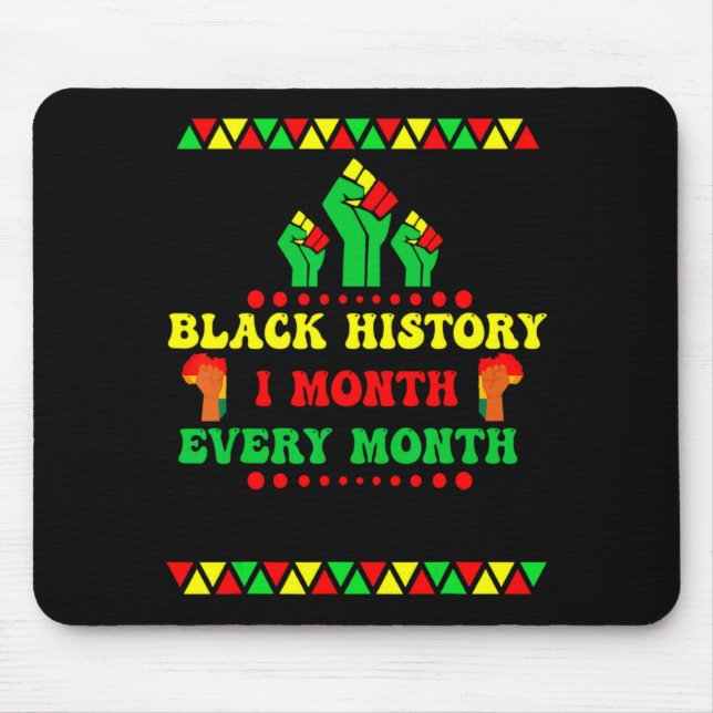 Tapis De Souris Mois de l'histoire des Noirs chaque mois  (Devant)