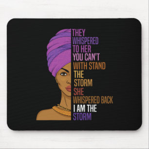 Tapis De Souris Mois de l'histoire des Noirs Femme africaine Afro