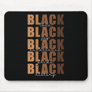 Tapis De Souris Mois de l'histoire des Noirs Femmes Black Love Mel