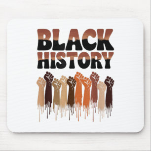 Tapis De Souris Mois de l'histoire des Noirs Mains Symbole Afro Mo