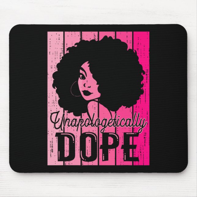 Tapis De Souris Mois de l'histoire des Noirs Rose Sans excuses Add (Devant)