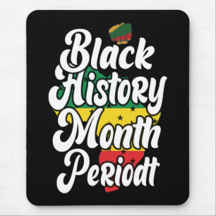 Tapis De Souris Mois de l'histoire noire Melanin Hommes Femmes Fil