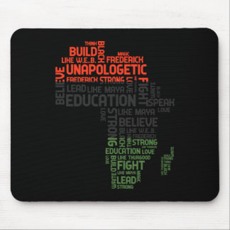 Tapis De Souris Mois de l'histoire noire Red Green et Black Africa