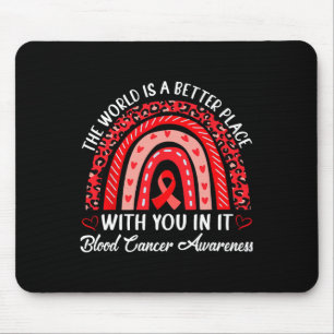 Tapis De Souris Mois de sensibilisation au cancer du sang arc-en-c