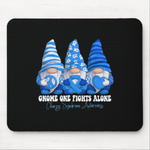 Tapis De Souris Mois de sensibilisation au syndrome de charge Bleu