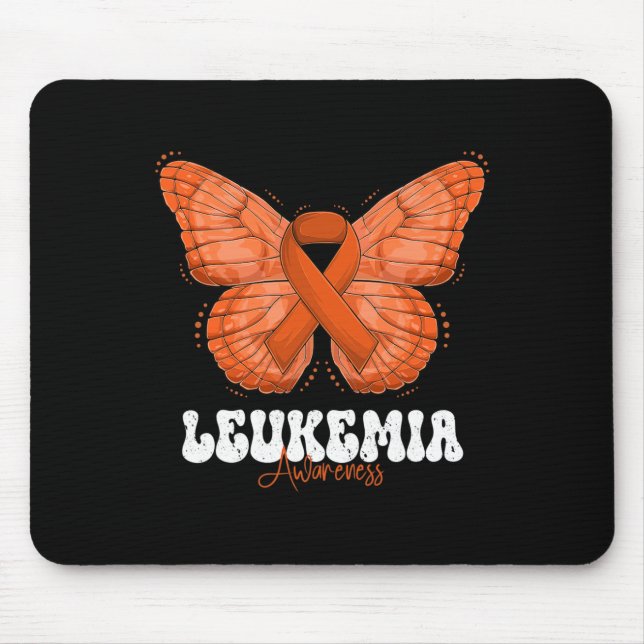 Tapis De Souris Mois de sensibilisation Beurre à ruban orange (Devant)