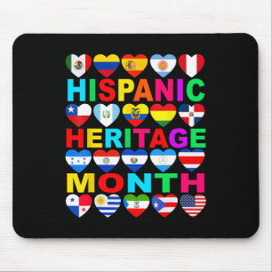 Tapis De Souris Mois du patrimoine hispanique Pays latino-américai
