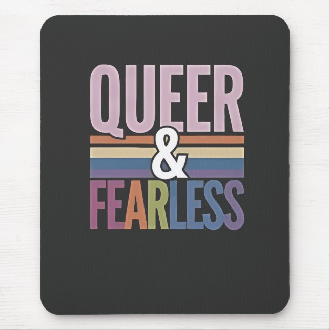 Tapis De Souris Mois gay et sans peur (Devant)