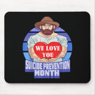 Tapis De Souris Mois national de la prévention du suicide Papa inq