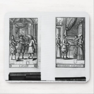 Tapis De Souris Moliere, frontispice pour 'le Miser