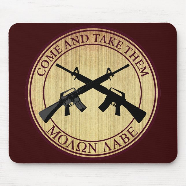 Tapis De Souris Molon Labe (venu et prenez-les) (Devant)