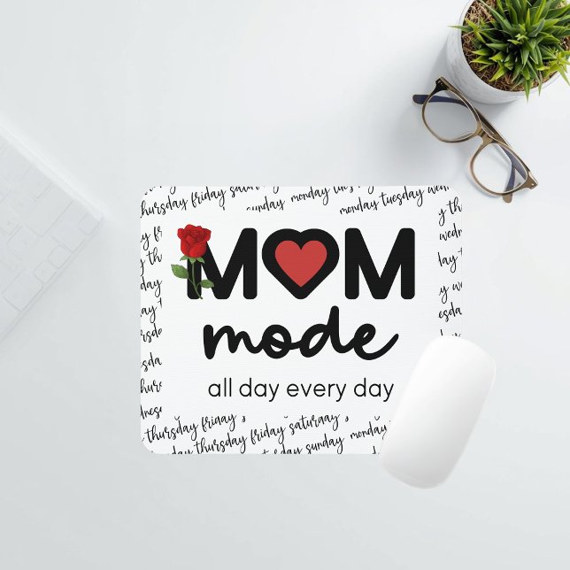Tapis De Souris Mom Mode All Day Every Day Mousepad (Créateur téléchargé)