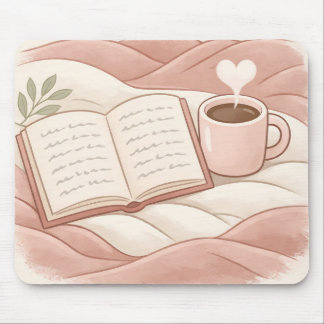 Tapis De Souris Moment de lecture cosy - Design pour les amoureux 