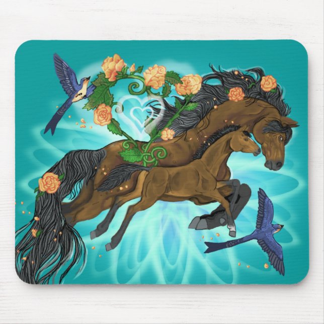 Tapis De Souris Momma Cheval et poulain (Devant)