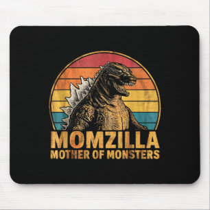 Tapis De Souris Momzilla mère de monstres drôle fête des mères