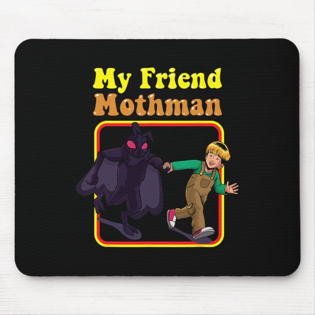 Tapis De Souris Mon Ami Mothman Amusant Rétro Cryptid Créatures Mo (Devant)