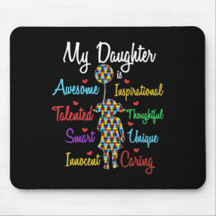 Tapis De Souris Mon Amour Fille Puzzle Autistique Cool Autisme Awa