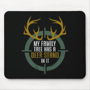 Tapis De Souris Mon Arbre Familial A Un Deer Stand Dans Il Chasse 