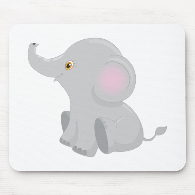 Tapis De Souris Mon bébé éléphant (Devant)