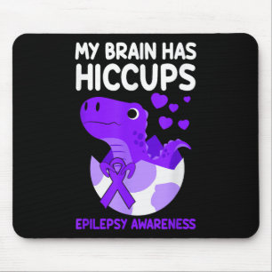 Tapis De Souris Mon Cerveau A Hictasses Purple Ribbon Epilepsie