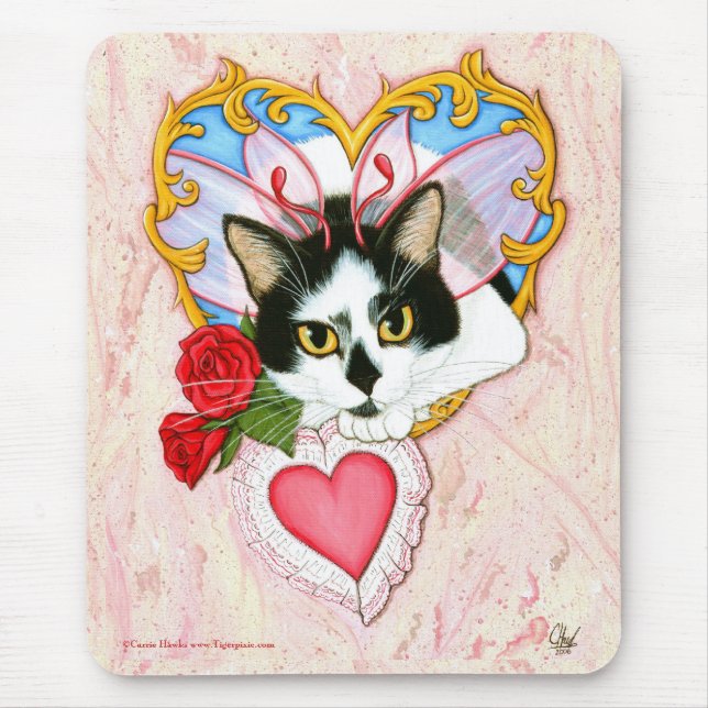 Tapis De Souris Mon chat félin Mousepad de Valentine (Devant)