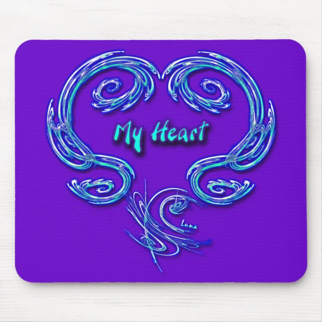 Tapis De Souris Mon coeur Mousepad (pourpre) (Devant)