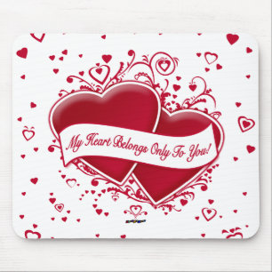 Tapis De Souris Mon Coeur Ne Vous Appartient Qu'À Vous ! Cœurs rou