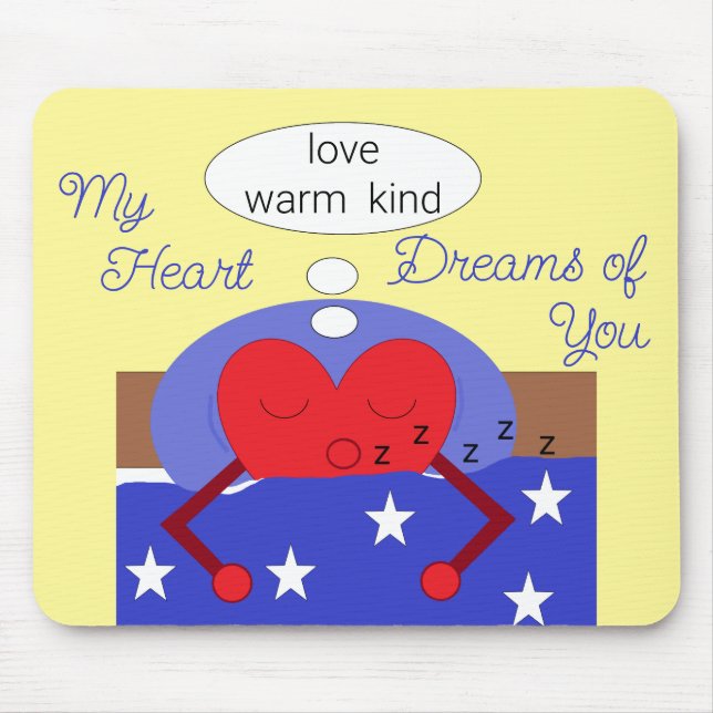 Tapis De Souris Mon coeur rêve de toi (Devant)