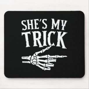 Tapis De Souris Mon costume d'Halloween Trick Correspondant Couple
