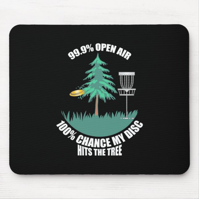Tapis De Souris Mon Disque Golf Touche Les Arbres (Devant)
