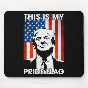 Tapis De Souris Mon drapeau de fierté Trump Drapeau américain 4 ju