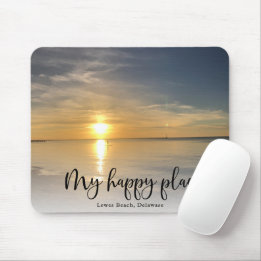 Tapis De Souris Mon Endroit Heureux, Personnalisé avec Photo Compl