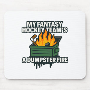 Tapis De Souris Mon équipe de hockey fantaisie est un feu de poube