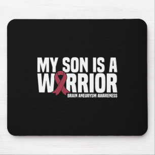Tapis De Souris Mon fils est un guerrier Cerveau Aneurysme sensibi