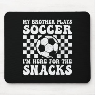 Tapis De Souris Mon frère joue au football drôle de football sœur