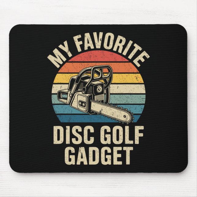 Tapis De Souris Mon gadget préféré de disc golf drôle de disc golf (Devant)