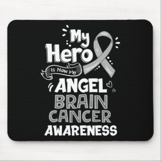 Tapis De Souris Mon Héros Est Maintenant Mon Ange Cerveau Cancer S
