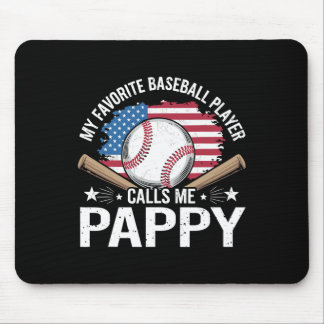 Tapis De Souris Mon Joueur De Baseball Favori M'appelle Pappy Usa