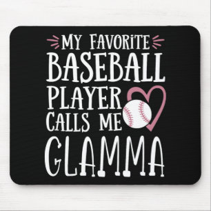 Tapis De Souris Mon Joueur De Baseball Préféré M'appelle Glamma