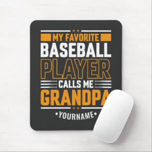 Tapis De Souris Mon Joueur De Baseball Préféré M'Appelle Grand-Pèr