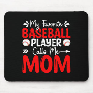 Tapis De Souris Mon Joueur De Baseball Préféré M'Appelle Maman Mèr