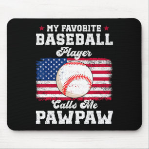 Tapis De Souris Mon joueur de baseball préféré m'appelle Pawpaw Fl