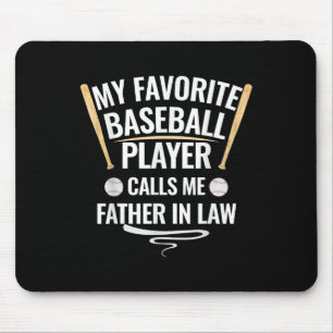 Tapis De Souris Mon Joueur De Baseball Préféré M'Appelle Père En D