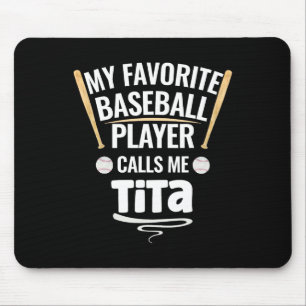 Tapis De Souris Mon Joueur De Baseball Préféré M'appelle Tita