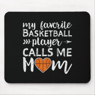 Tapis De Souris Mon Joueur De Basket Favori M'Appelle Maman Vintag